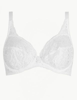 Ex M&S Lace Bra Underwired Non-Padded Full Cup Floral Brand New –  Worsley_wear