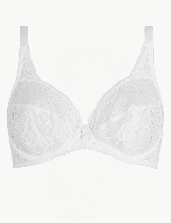 All-Over Fleur Lace Underwired Non-Padded Bra B-E