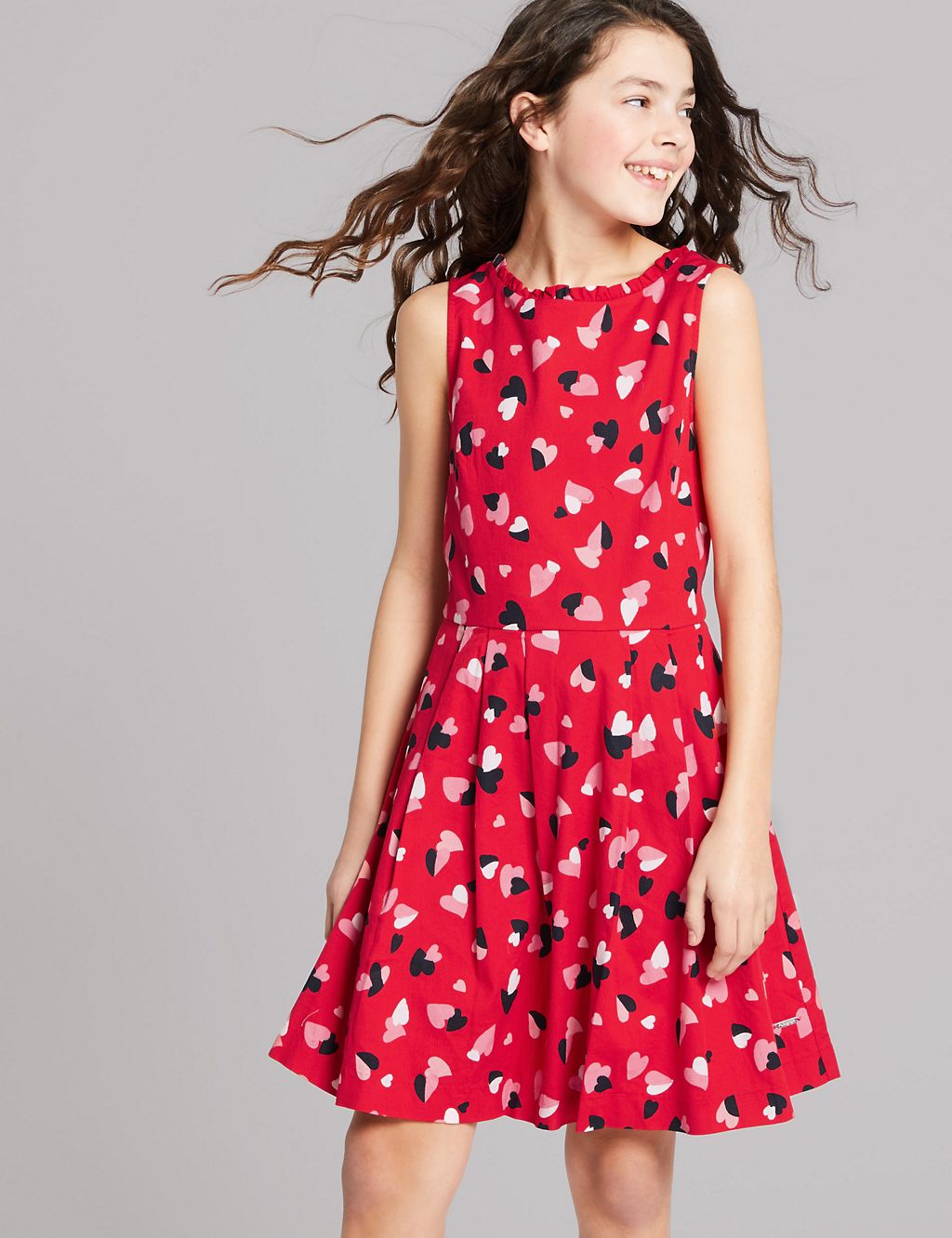All Over Heart Print Dress (3-16 Years) 3 of 4