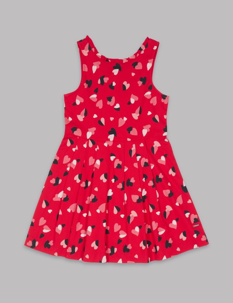 All Over Heart Print Dress (3-16 Years) 2 of 4