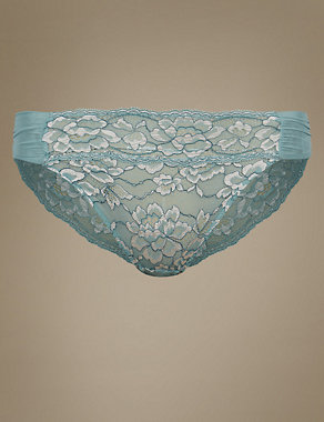 All Over Lace High Leg Knickers Image 2 of 4