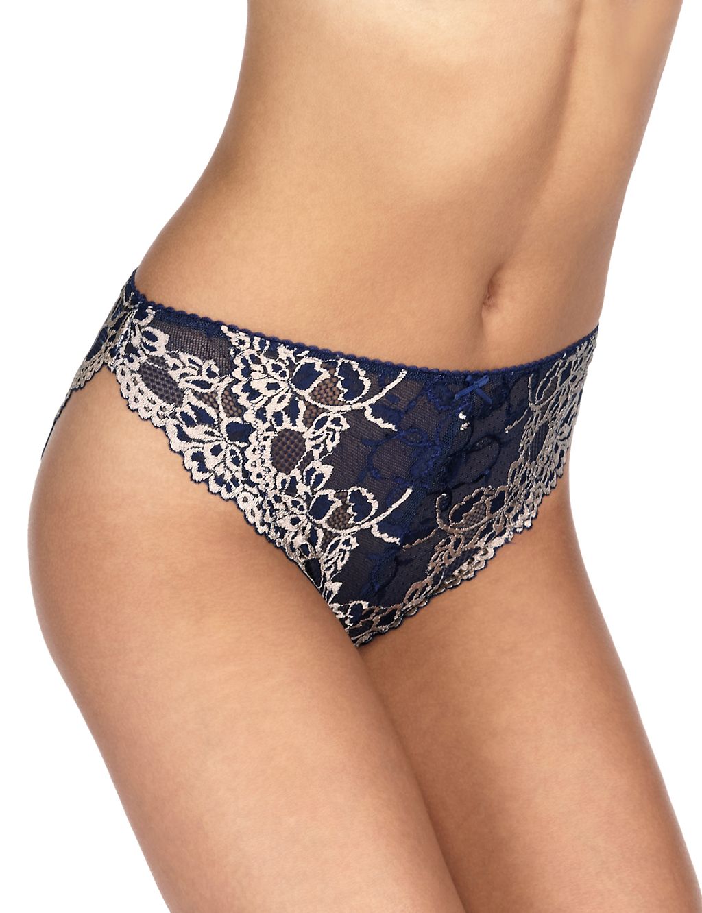 All Over Lace High Rise High Leg Knickers 3 of 3