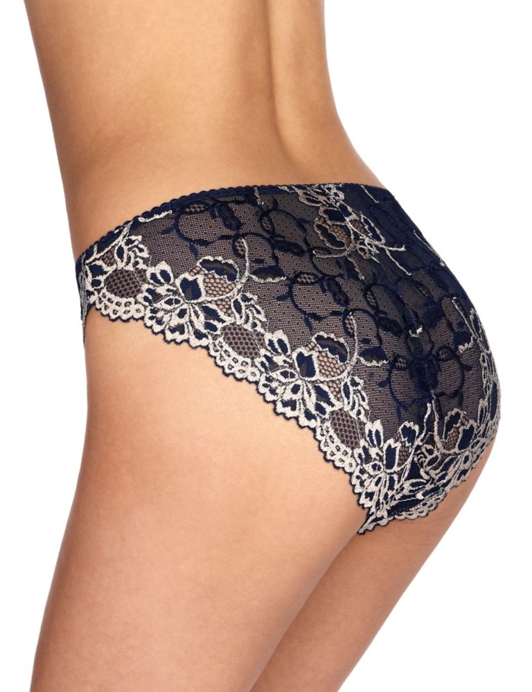 All Over Lace High Rise High Leg Knickers 3 of 3
