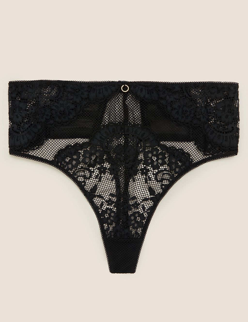 All Over Lace High Waisted Thong 1 of 1