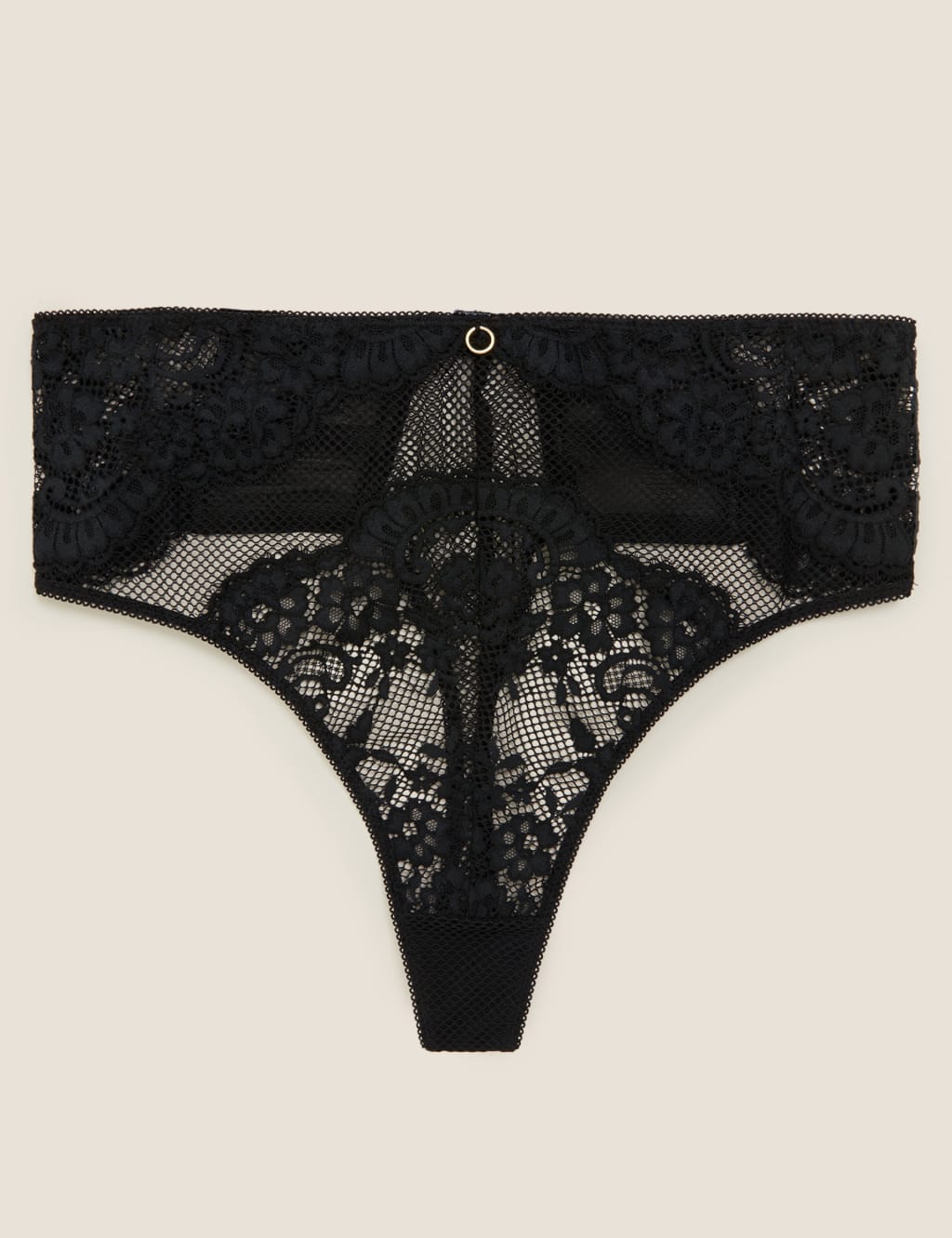 All Over Lace High Waisted Thong, M&S Collection