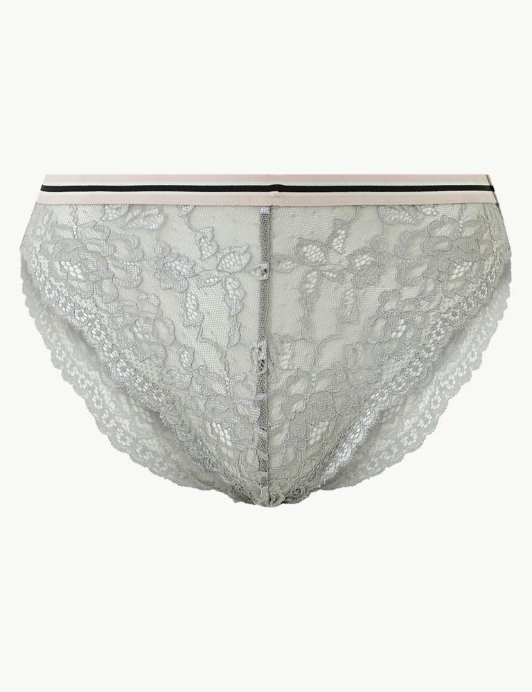 All Over Lace Sporty Trim High Leg Knickers 1 of 5