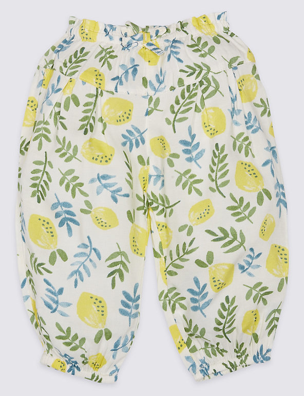 All Over Lemon Print Woven Trousers Image 1 of 2