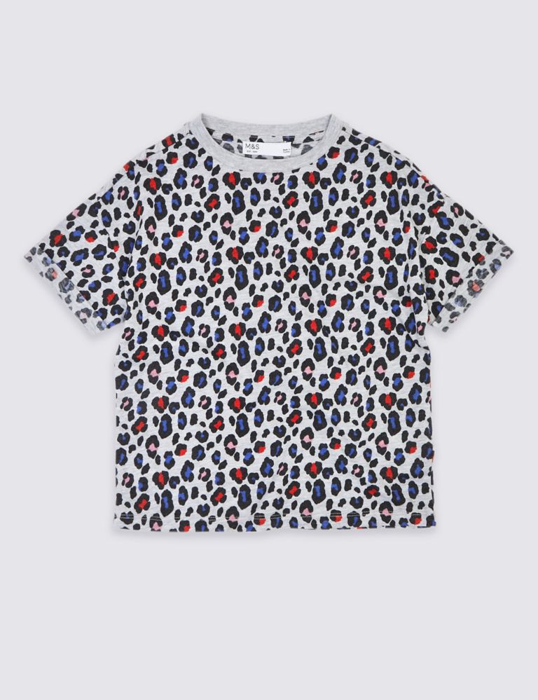 All Over Leopard Print T-Shirt (3-16 Years) 2 of 4