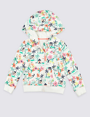 All Over Palm Print Hooded Top (3 Months - 7 Years) Image 2 of 4
