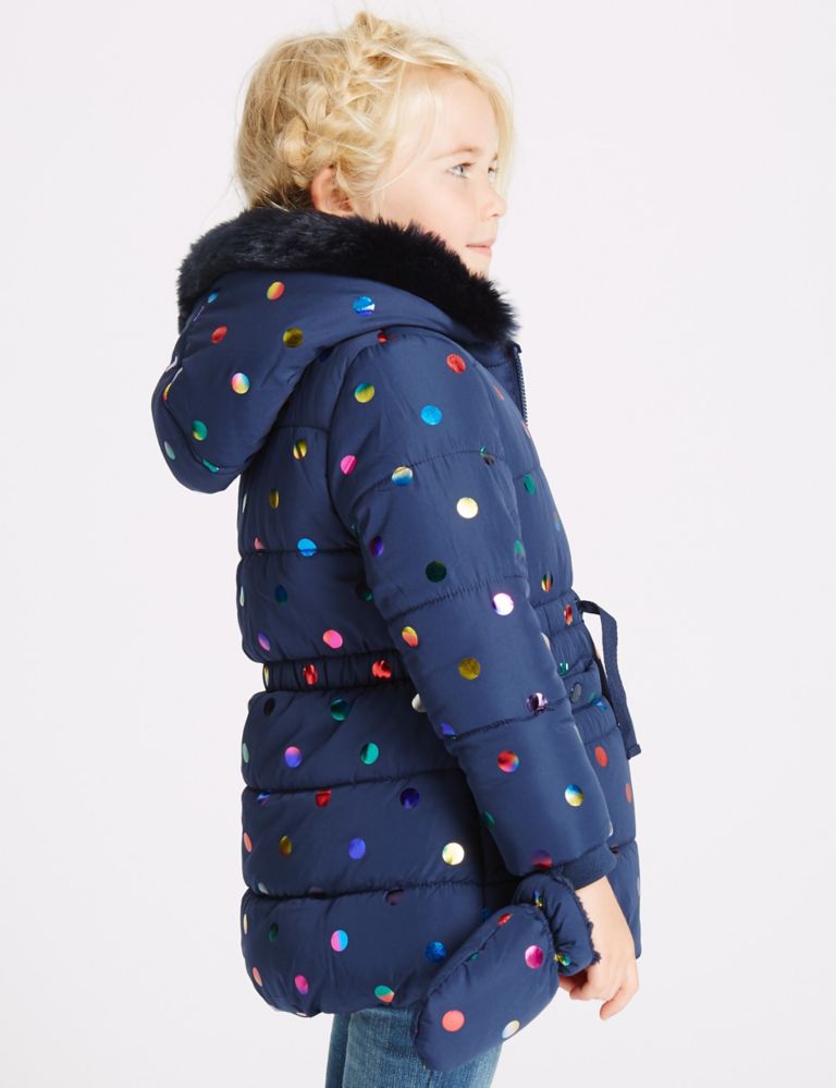 All Over Print Faux Fur Coat (3 Months - 7 Years) 3 of 7