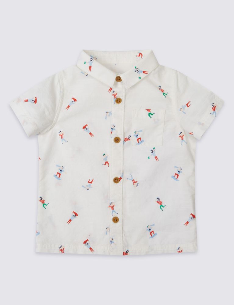 All Over Print Pure Cotton Woven Shirt 1 of 3