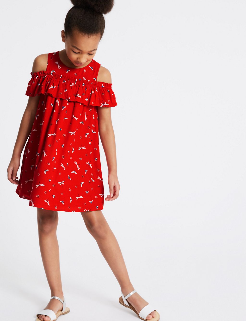 All Over Print Ruffle Dress (3-16 Years) 3 of 5