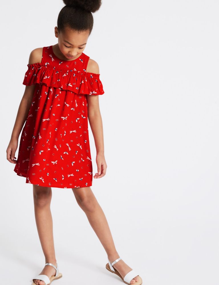 All Over Print Ruffle Dress (3-16 Years) 1 of 5