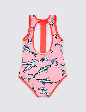 All Over Shark Print Swimsuit (3-16 Years) Image 2 of 3