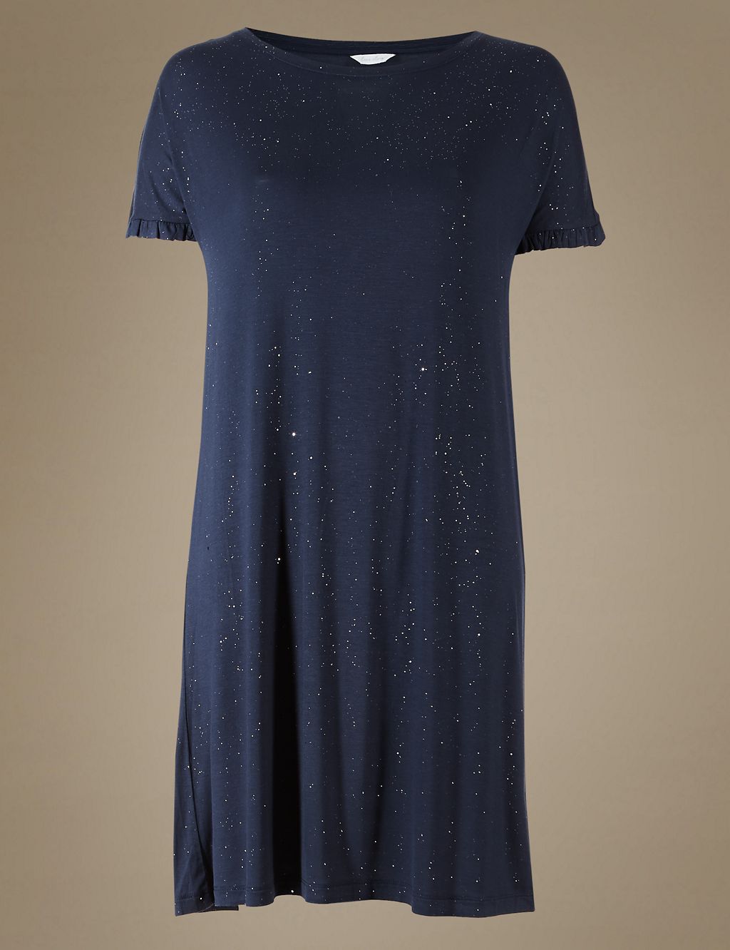 All Over Sparkle Frill Sleeve Nightdress 1 of 5