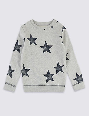All Over Star Print Sweatshirt (3 Months - 7 Years) Image 2 of 3