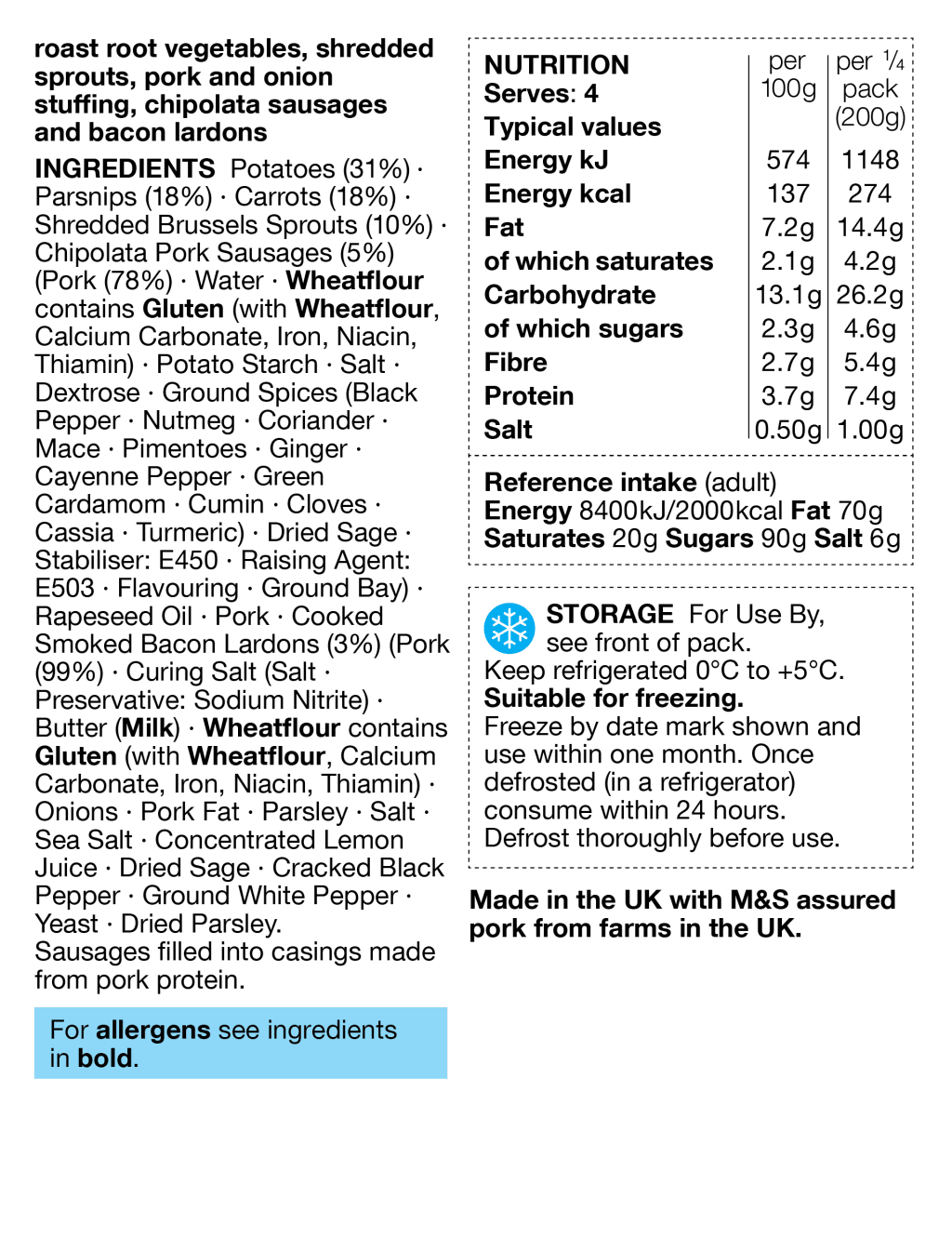 All the Trimmings Tray Bake M&S