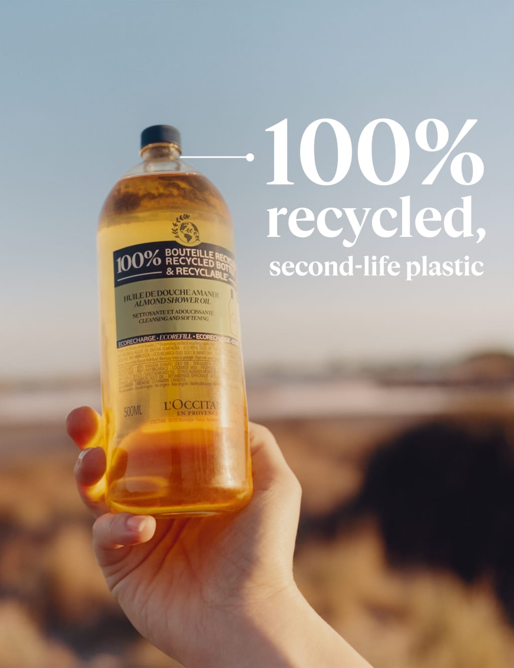 Almond Shower Oil Eco Refill 500ml L'Occitane M&S