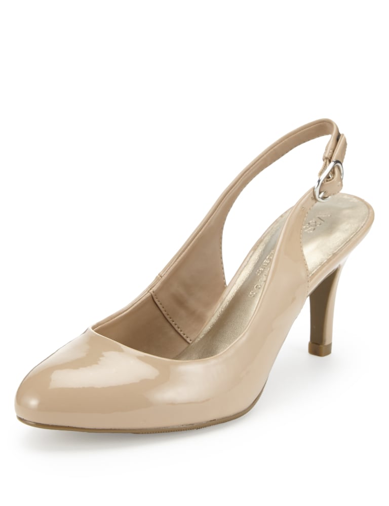 Almond Toe Slingback Court Shoes with Insolia