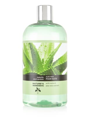 Aloe Vera Foam Bath 500ml Nature's Ingredients M&S