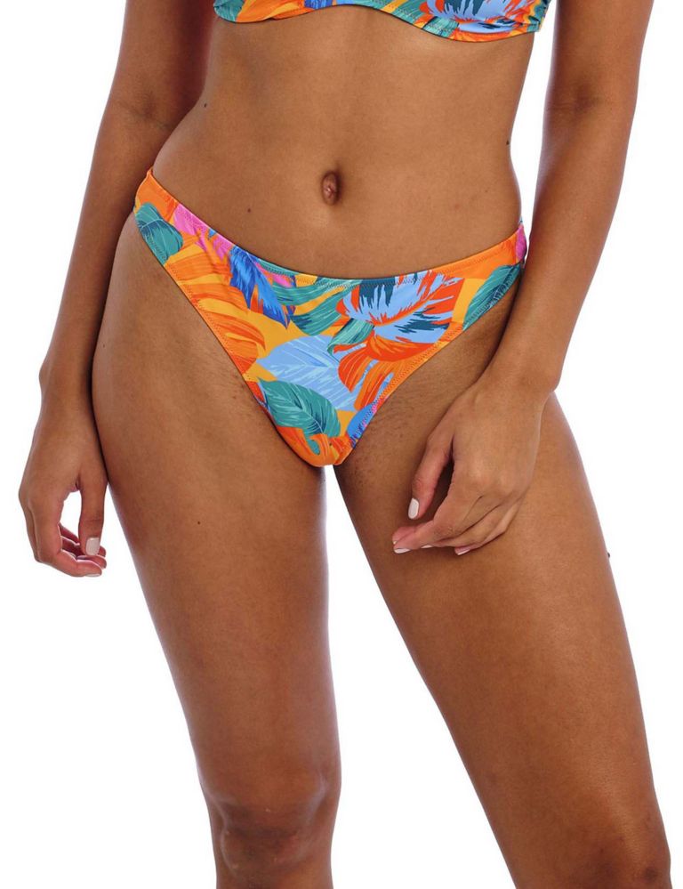 Aloha Coast Printed Brazilian Bikini Bottoms 1 of 4