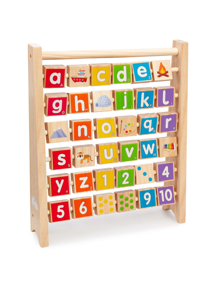 Wooden alphabet sales abacus