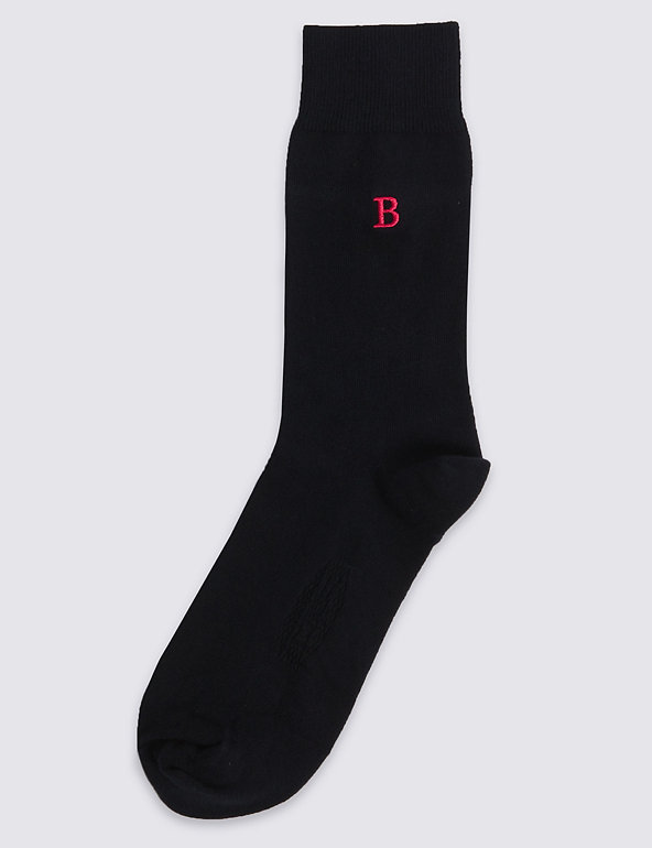 Alphabet B Freshfeet™ Socks Image 1 of 2