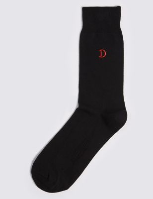 Alphabet D Freshfeet™ Socks Image 1 of 1