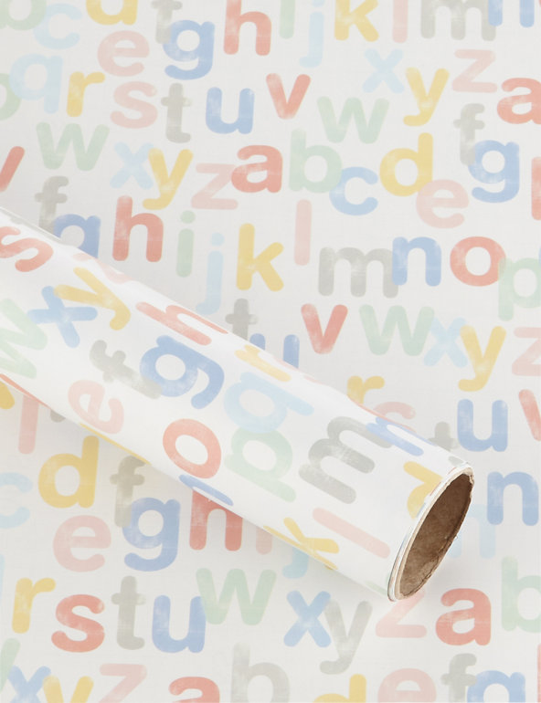 Alphabet Letters 2 Metre Gift Wrap Image 1 of 2