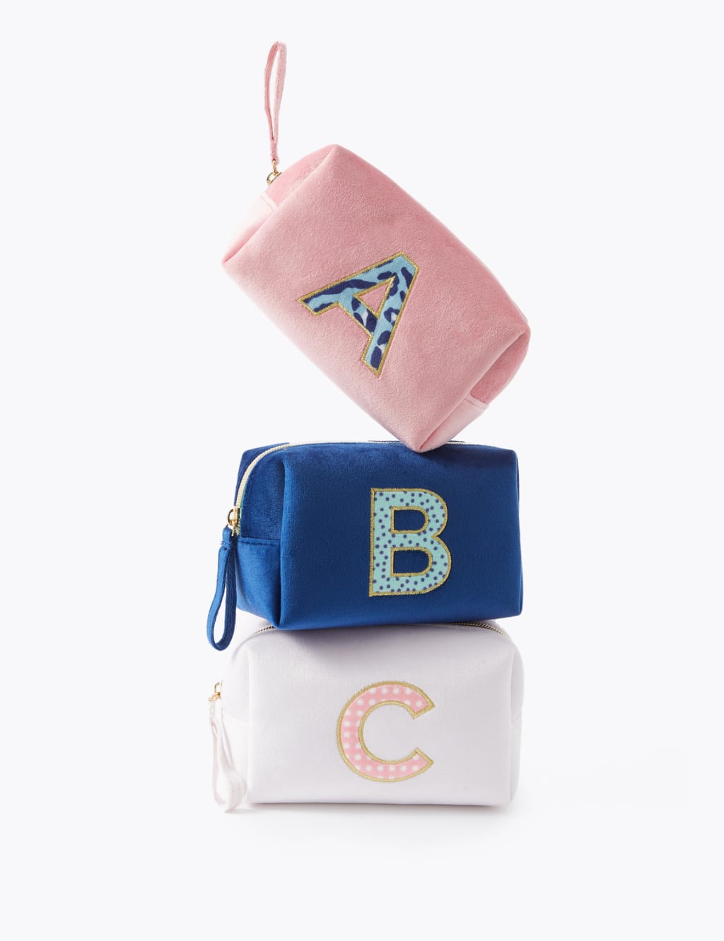 Personalised velvet makeup bag sales