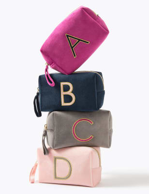 Alphabet Velvet Make Up Bag  M&S Collection  M&S