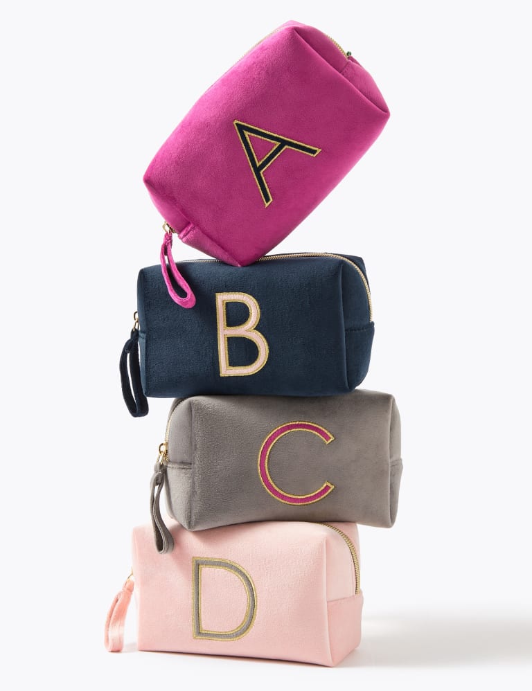 Makeup bag with initials store