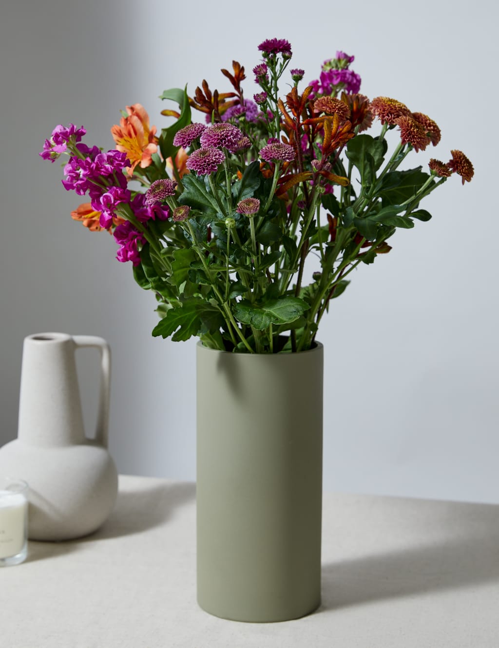 Alstroemeria, Stocks & Santini Chrysanthemum Bright Bouquet M&S