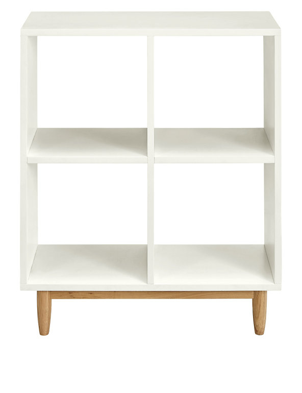 Alto Painted Low Bookcase White M S, Low White Solid Wood Bookcase