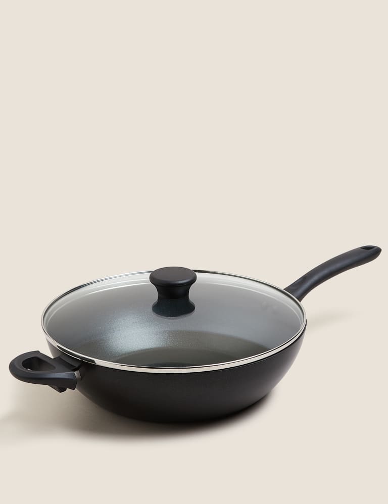 Aluminium 30cm Large Non-Stick Wok 1 of 4