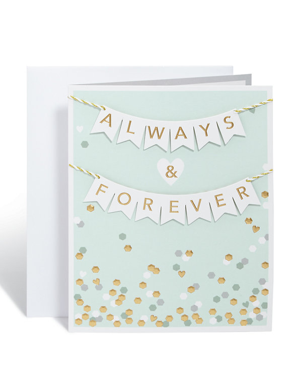 Always & Forever Bunting Wedding Card Image 1 of 2