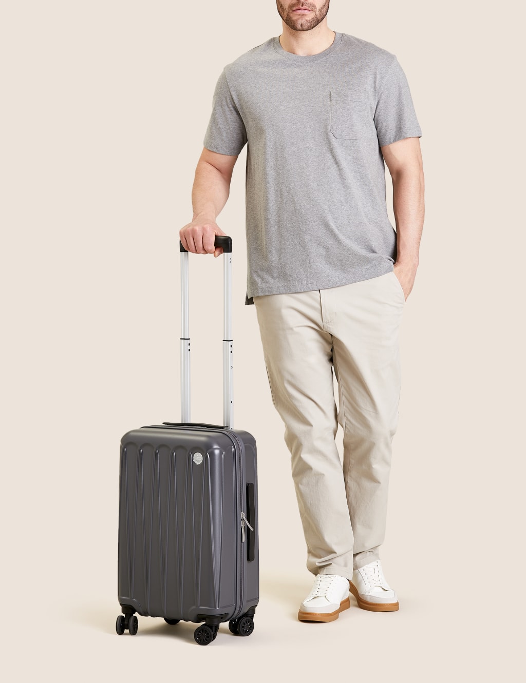 Amalfi 4 Wheel Hard Shell Cabin Suitcase M&S Collection M&S