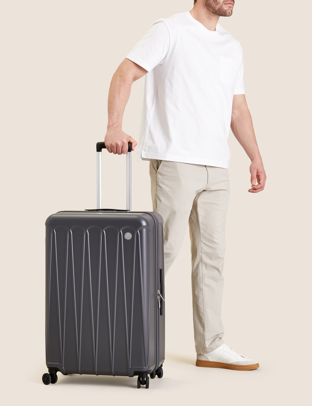 Amalfi 4 Wheel Hard Shell Large Suitcase M&S Collection M&S