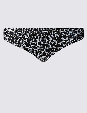 Amalfi Print Ruched Side Hipster Bikini Bottoms Image 2 of 3