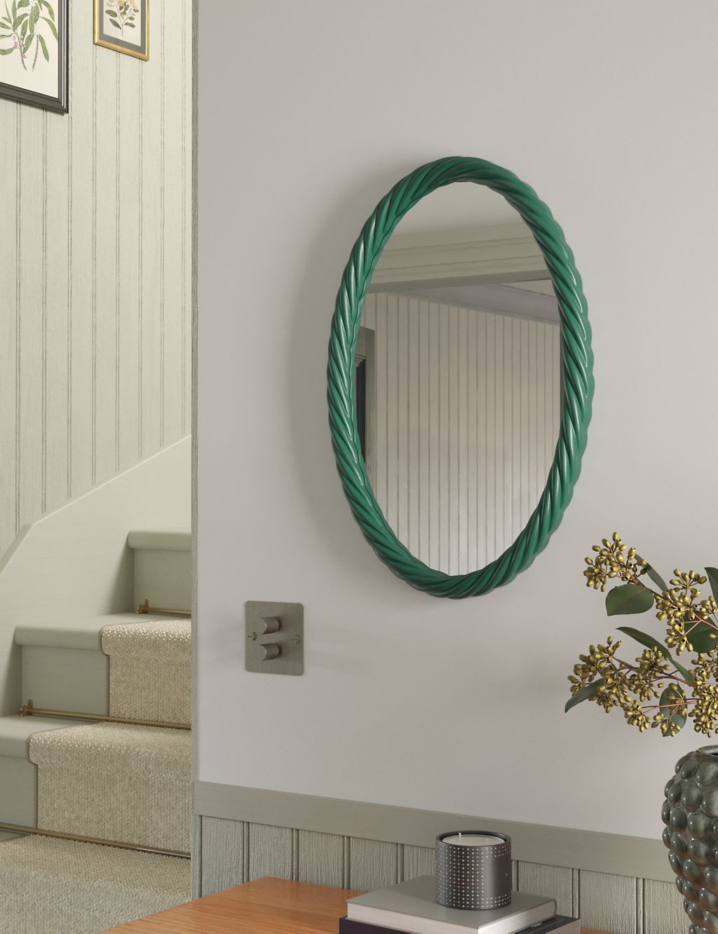 Amelia Oval Hanging Wall Mirror 3 of 6