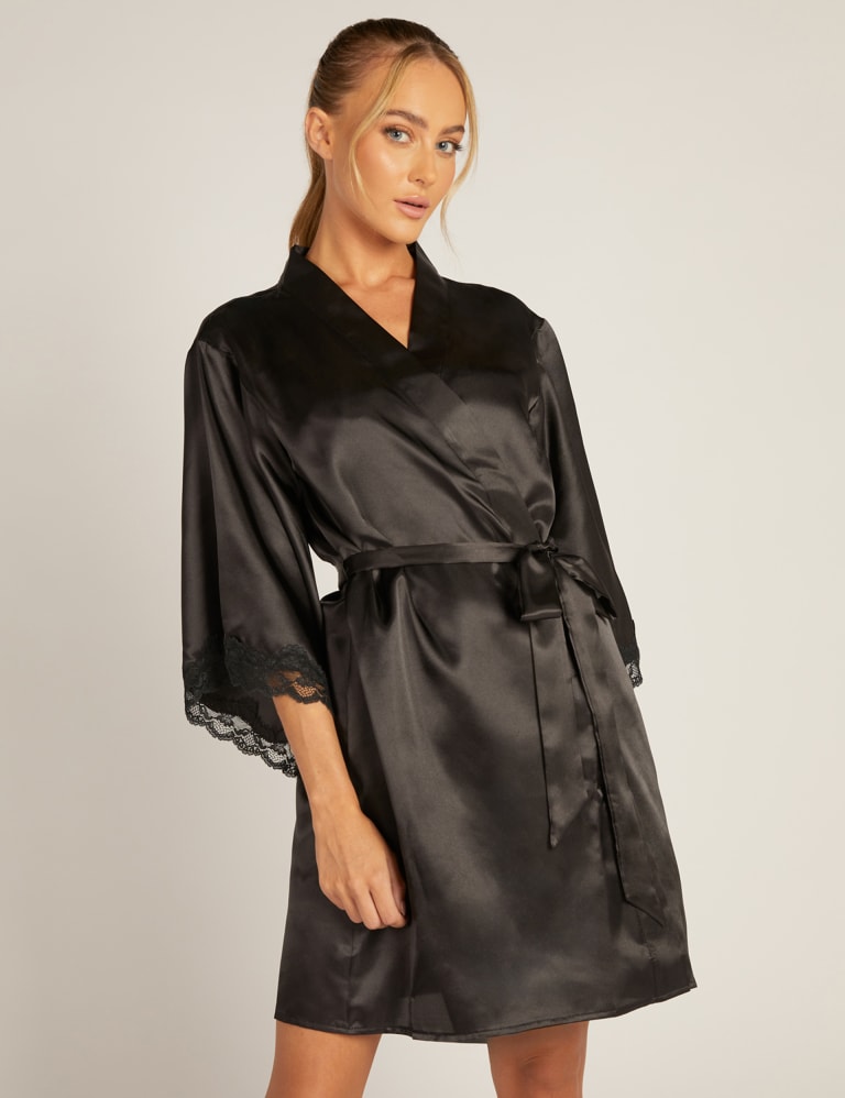 Short satin cheap dressing gown
