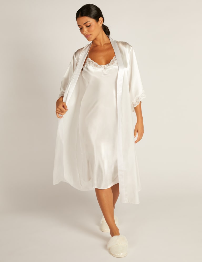 M&s satin robe online
