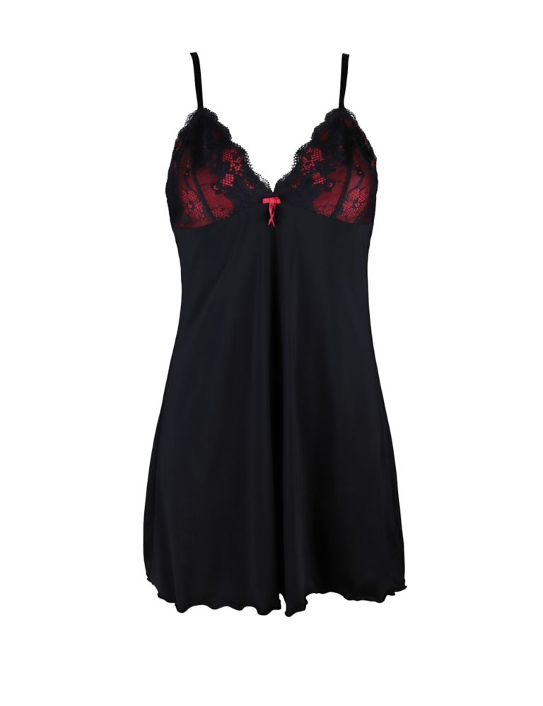 Opulence Chemise, Pour Moi, Opulence Chemise, Red/Pink, Lace