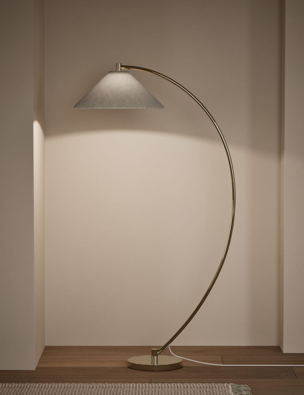 Andie Curved Floor Lamp | M&S Collection | M&S