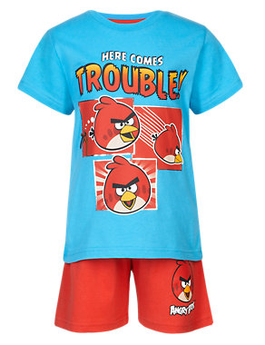 Angry Birds™ Pure Cotton Short Pyjamas (1-7 Years) Image 2 of 5