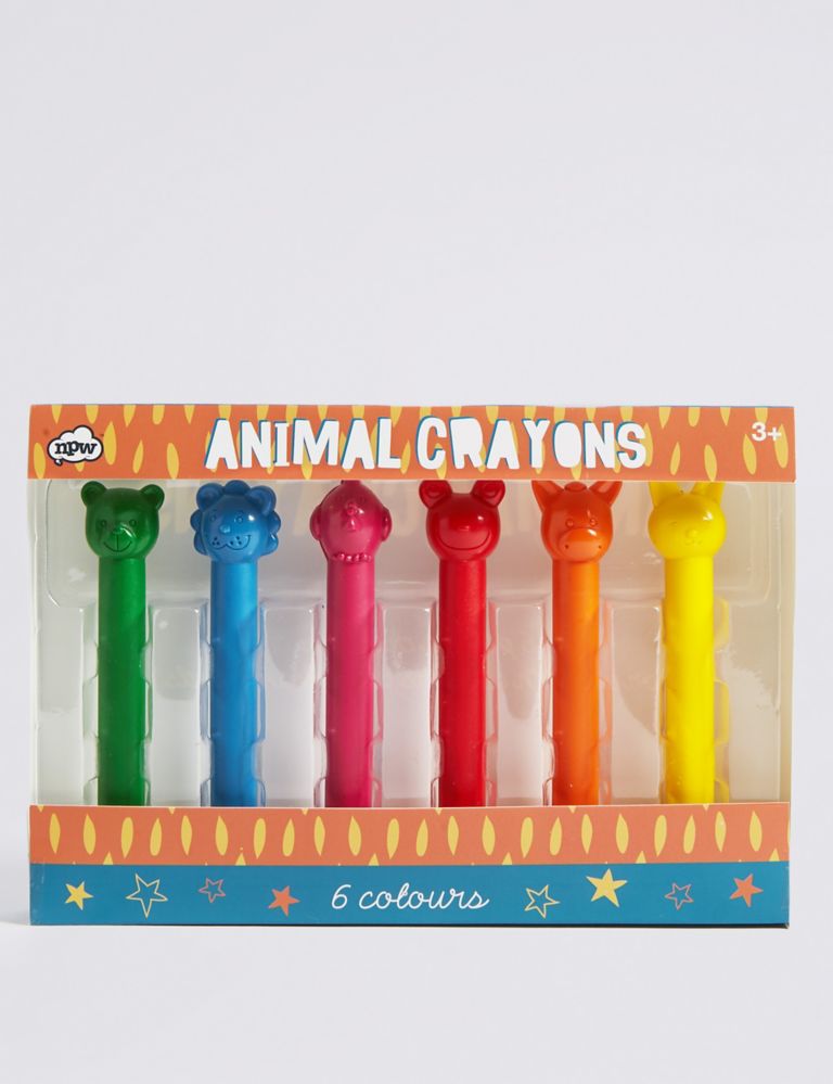 Animal Crayons - 6 colours 1 of 3