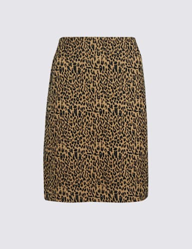 Animal Print A-Line Mini Skirt 1 of 3
