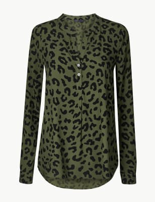 Animal Print Blouse M S Collection M S