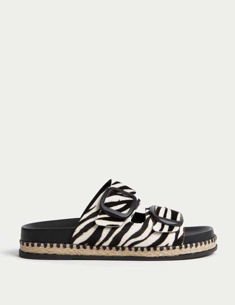 Animal Print Buckle Flatform Espadrilles 1 of 3