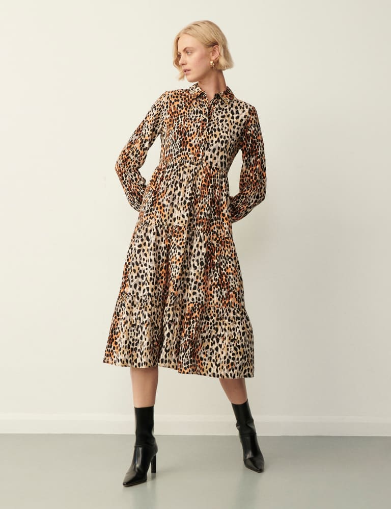 Animal print midi dress hot sale